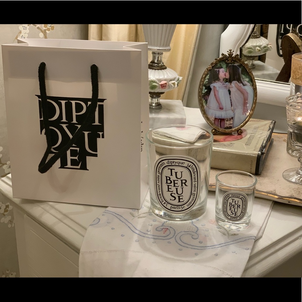 Dyptique Tuberose Empty Candle Jars and bag